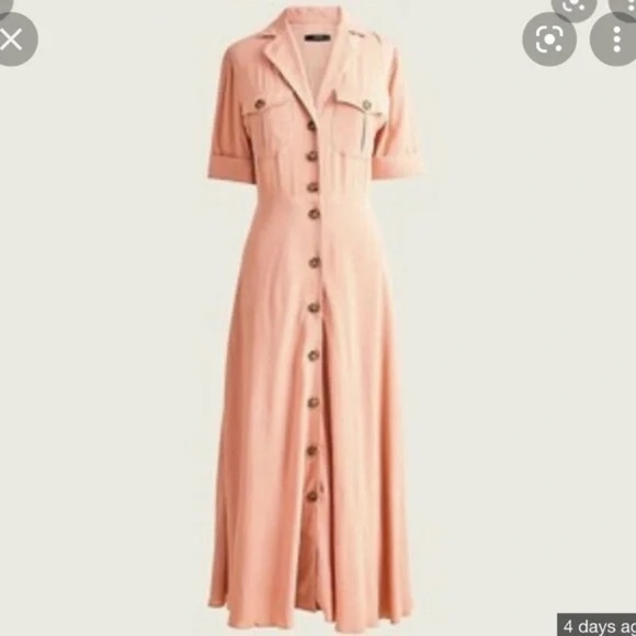 J Crew collared camp shirt dress sizes 4P - Picture 1 of 5